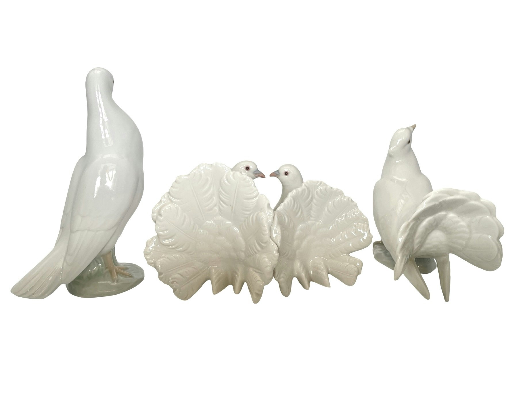 3 st, Lladro duvor porslinsfigurer, Spanien