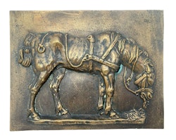 Väggrelief Bronsrelief Scen med hästmotiv, 1800-talet