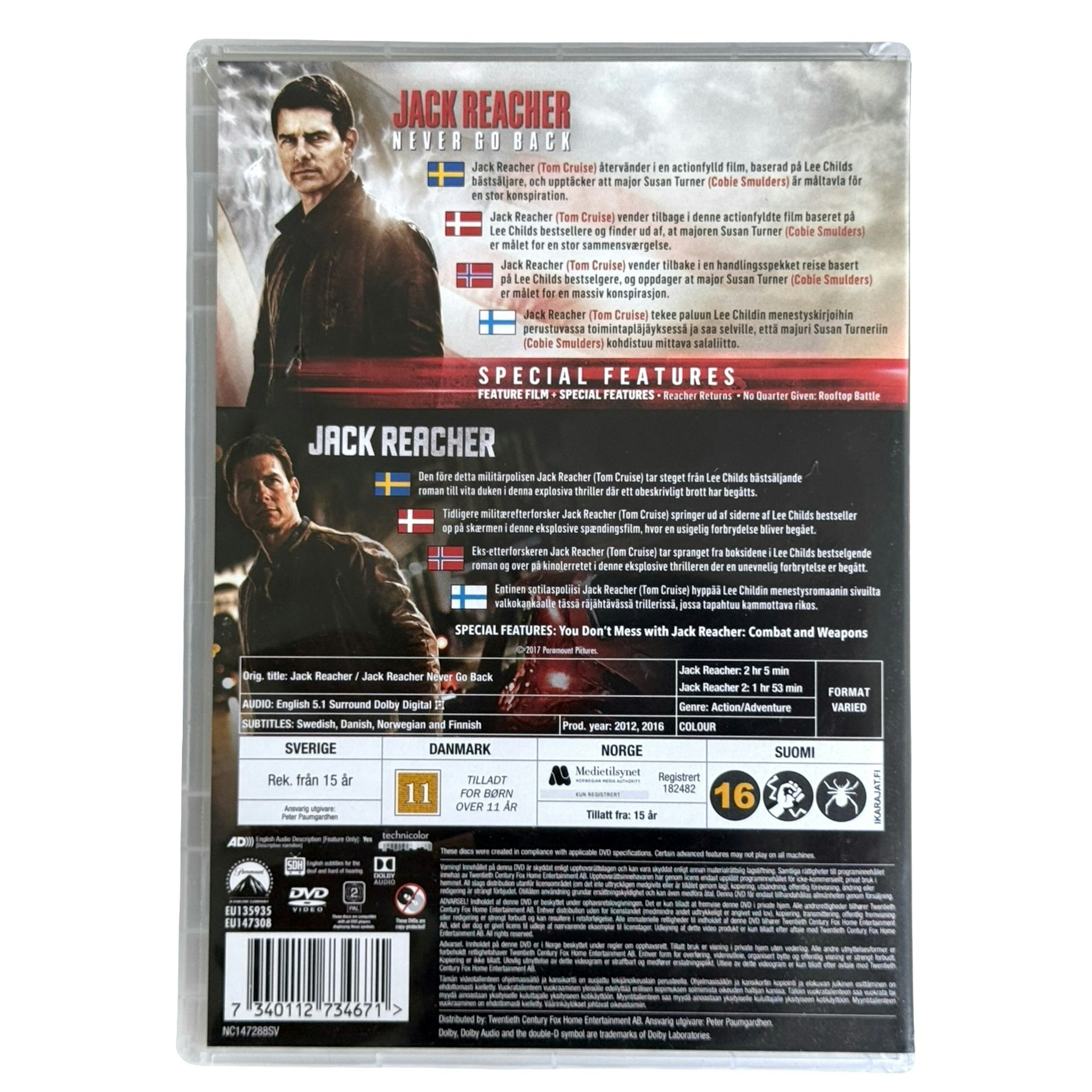 Jack Reacher: 2-Movie Collection, DVD