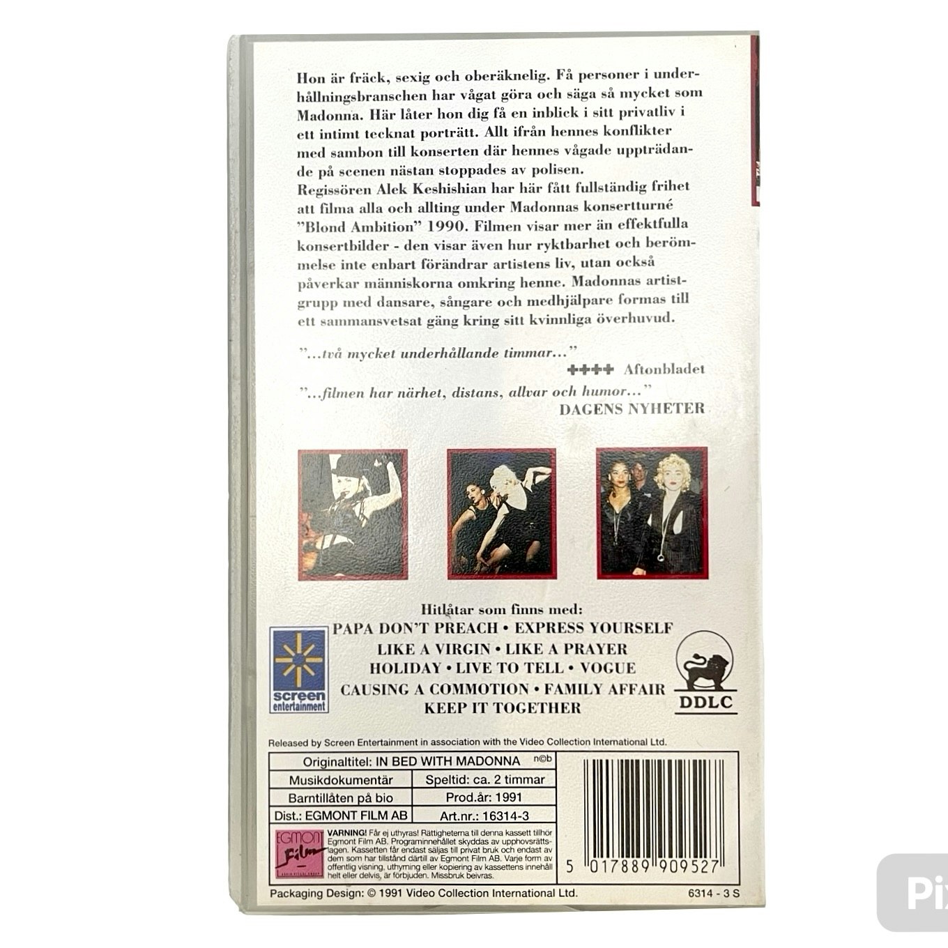 In Bed with Madonna, VHS video