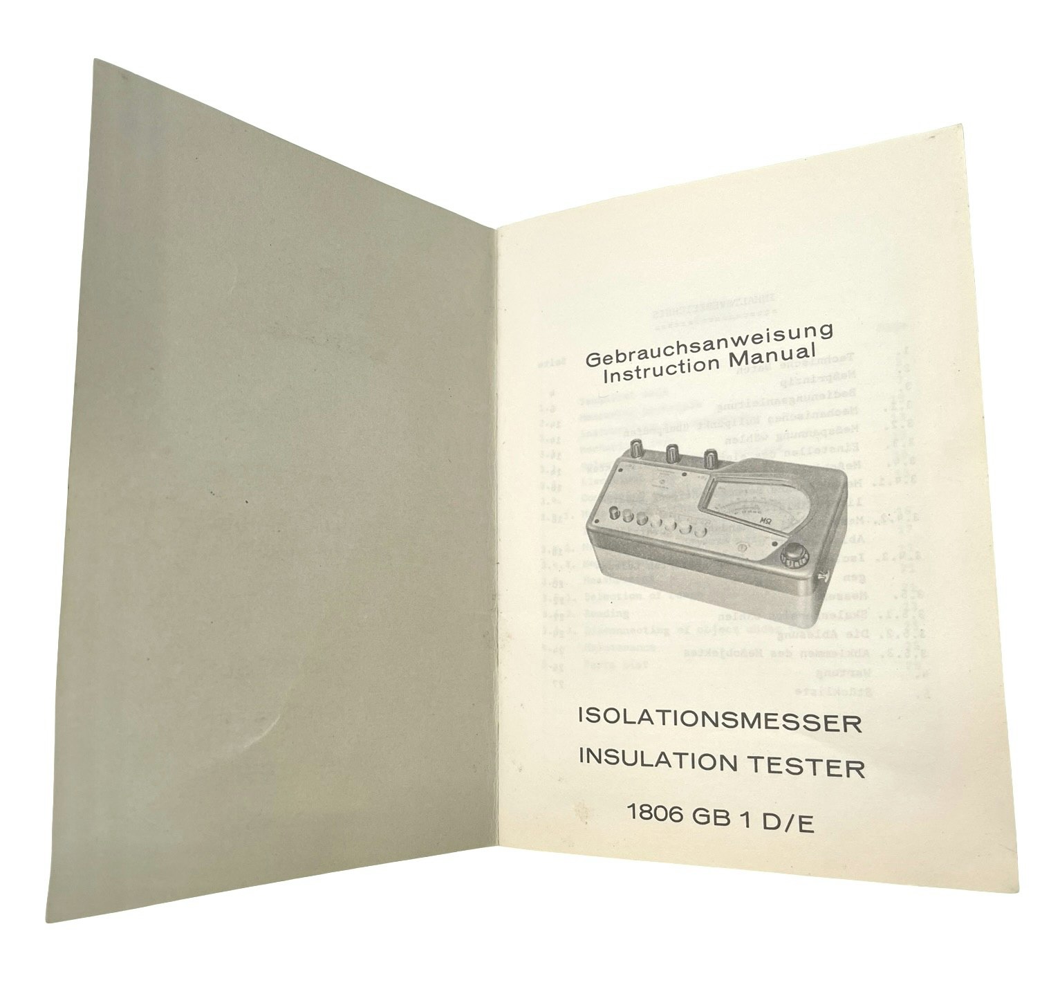 Norma 1806 GB 1 D/E Isolations tester, Tyskland