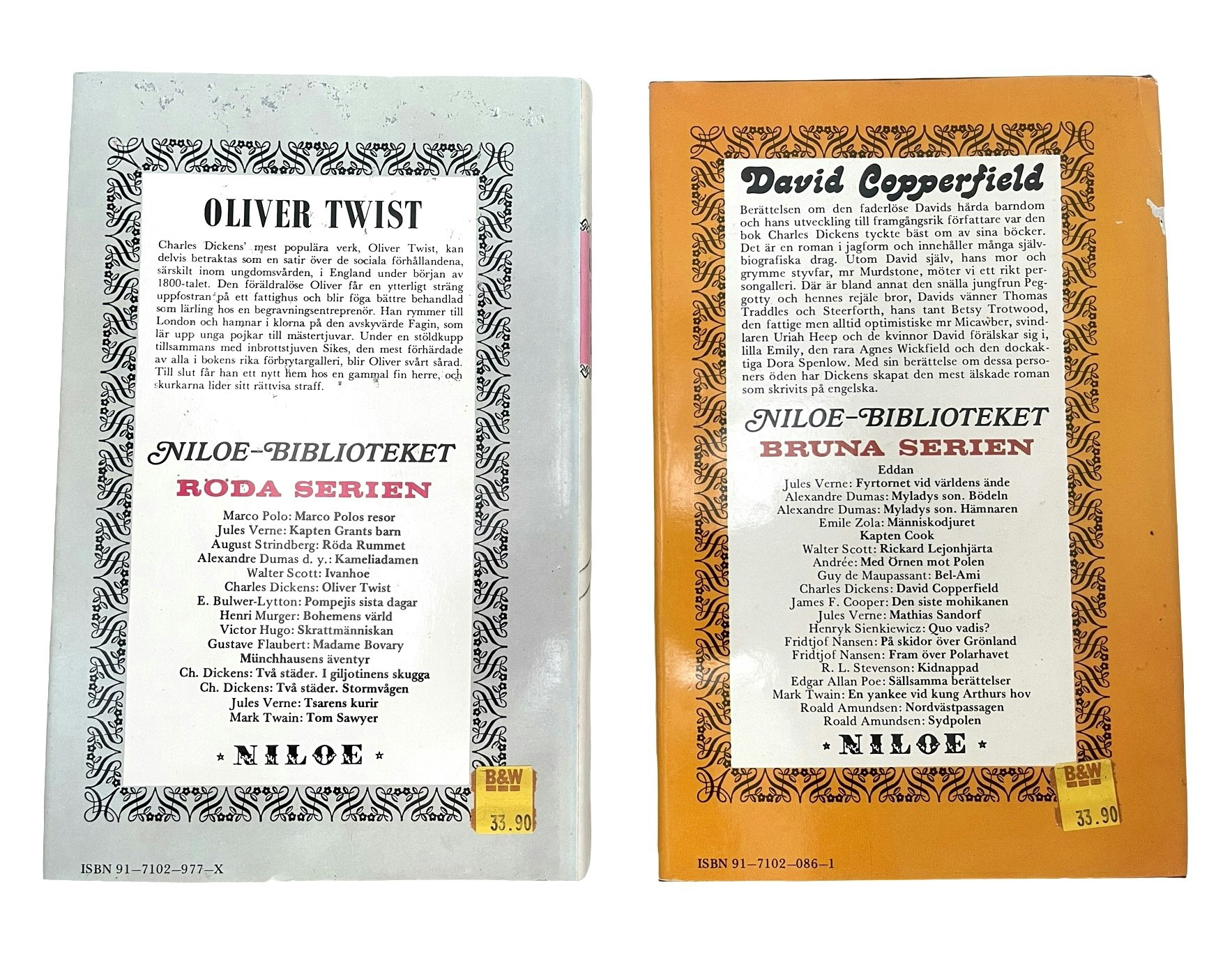 2 BÖCKER - Charles Dickens, Oliver Twist & David Copperfield