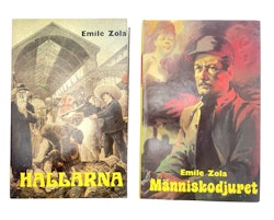 2 BÖCKER - Hallarna & Människodjuret av Émile Zola