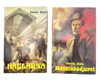 2 BÖCKER - Hallarna & Människodjuret av Émile Zola