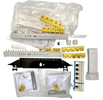 Hager Hager MZN175 - Fasskena, Fiberoptisk kontakt och panel m.m.