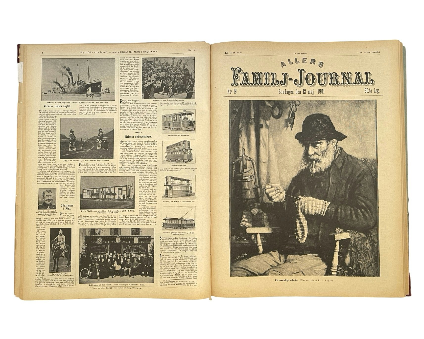 ALLERS FAMILJ-JOURNAL, Nr 1 veckotidning, komplett årgång 1901