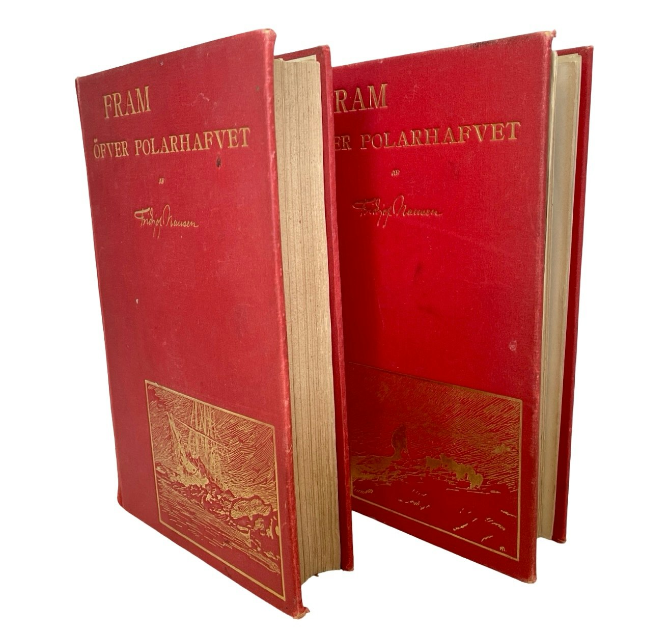 2 BÖCKER, Fram öfver polarhfvet, Fridtjof Nansen, 1897