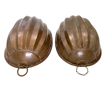 2 kpl, Antiikkinen Aladåb-muotti, kupari, 1800-luku