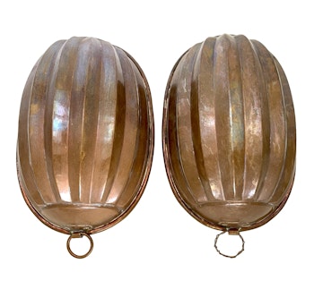 2 kpl, Antiikkinen Aladåb-muotti, kupari, 1800-luku