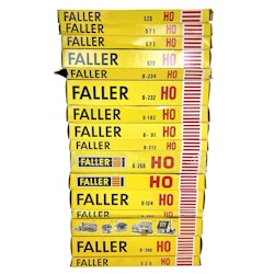 16 st, Faller HO skala, Hus & dekorationer