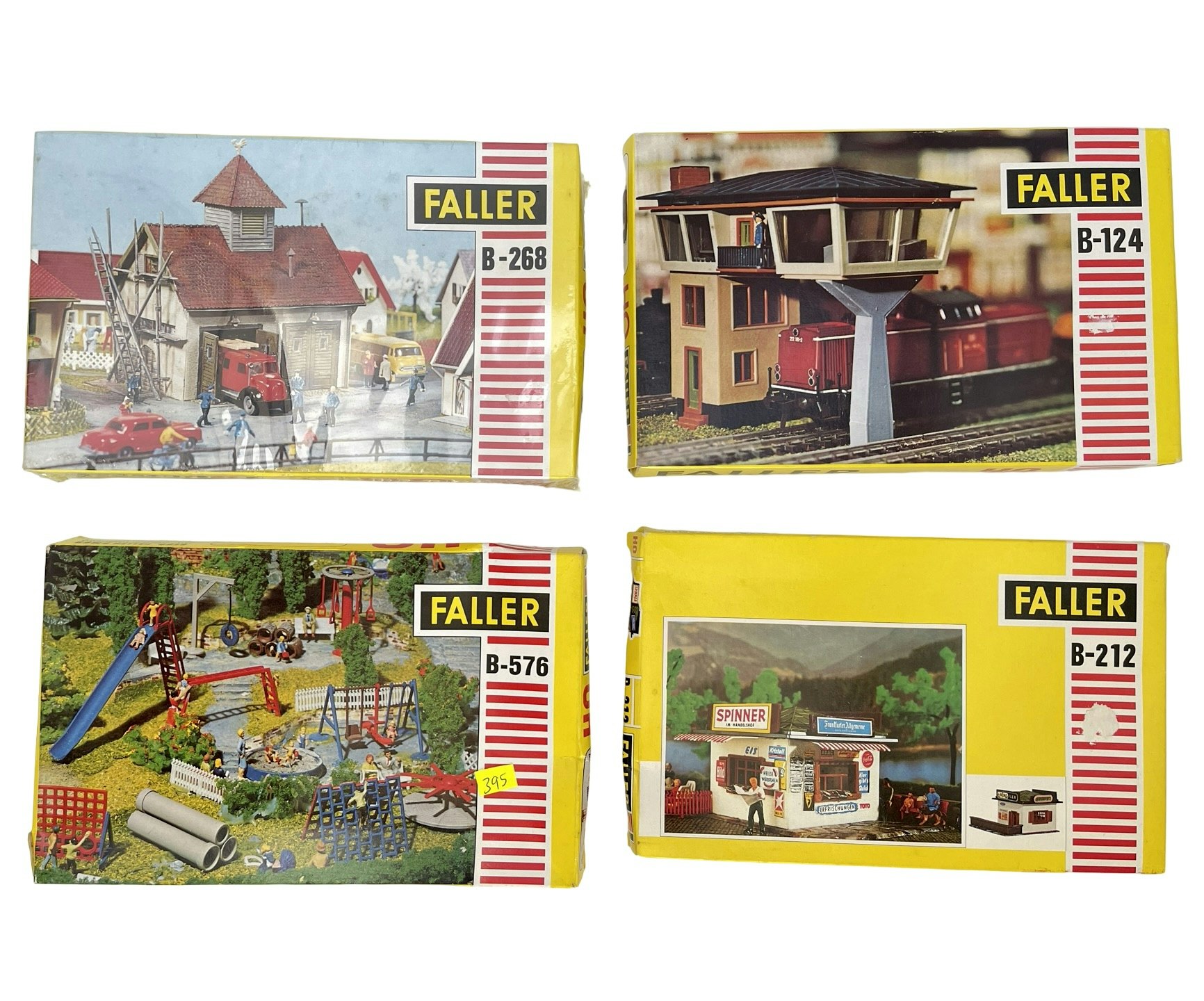 16 st, Faller HO skala, Hus & dekorationer