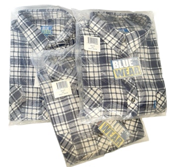 3 Blue Wear skjortor, Storlek XXL