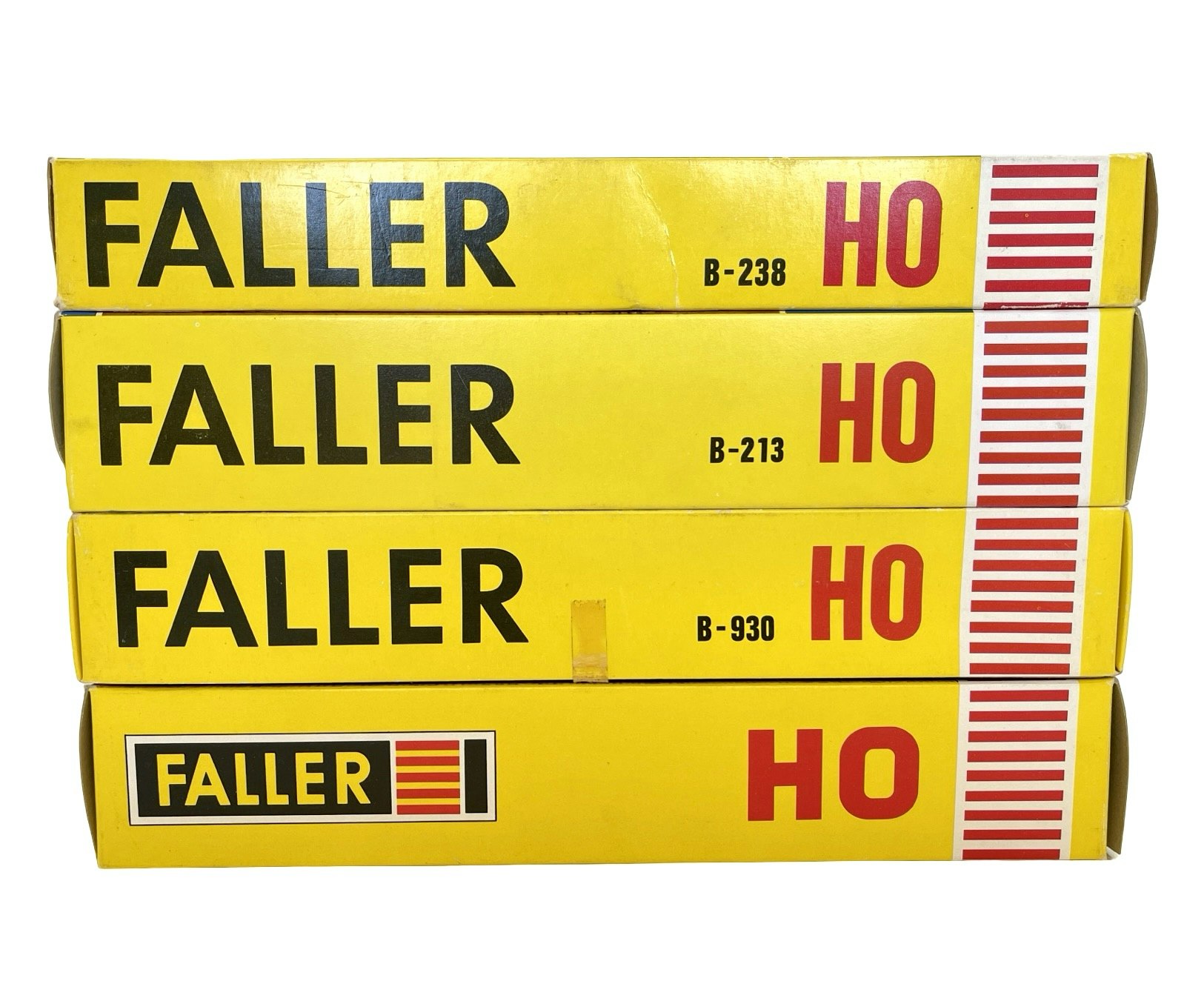 4 st, Faller B-213, B-238, B-590, B-930 HO skala, Hus & dekorationer