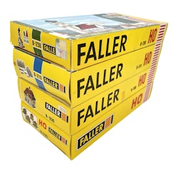 4 st, Faller B-213, B-238, B-590, B-930 HO skala, Hus & dekorationer