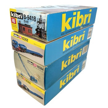 4 Kibri HO -mittakaavaa, pienoismallirautatien koristeita