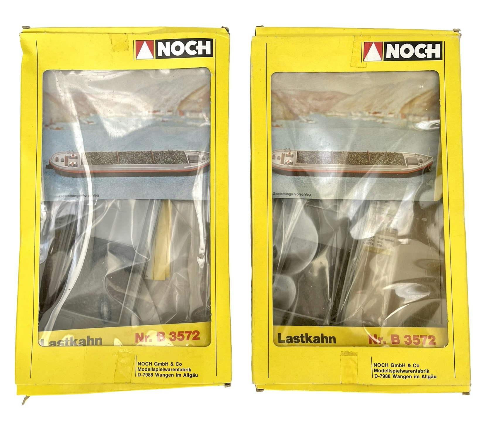 2 st, Noch B 3572 HO Lastkahn Modellbyggsats