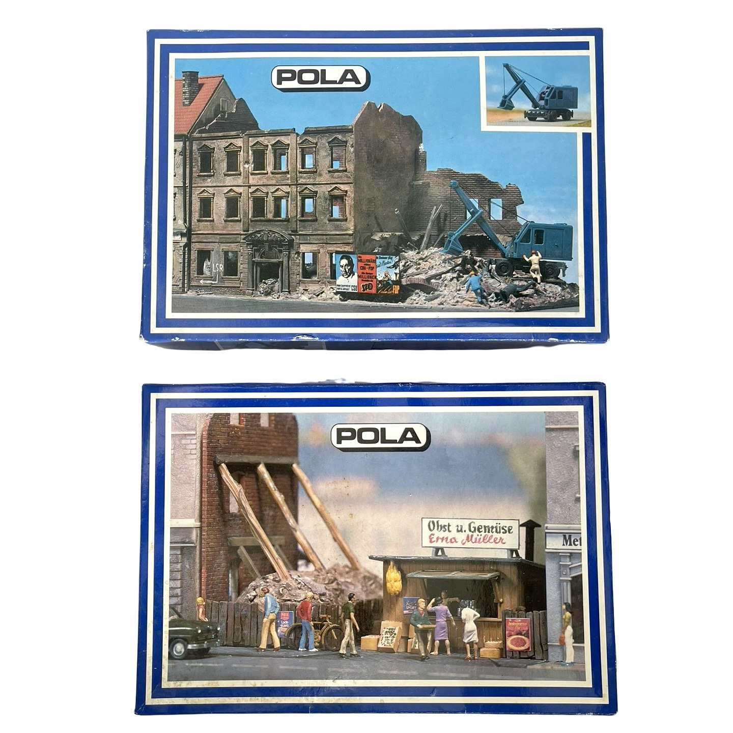 8 st, Pola HO skala, Hus & dekorationer