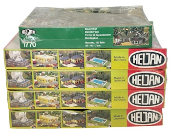 5 kpl, Heljan HO -mittakaava, Talot ja koristeet, Pakattu, Käyttämätön