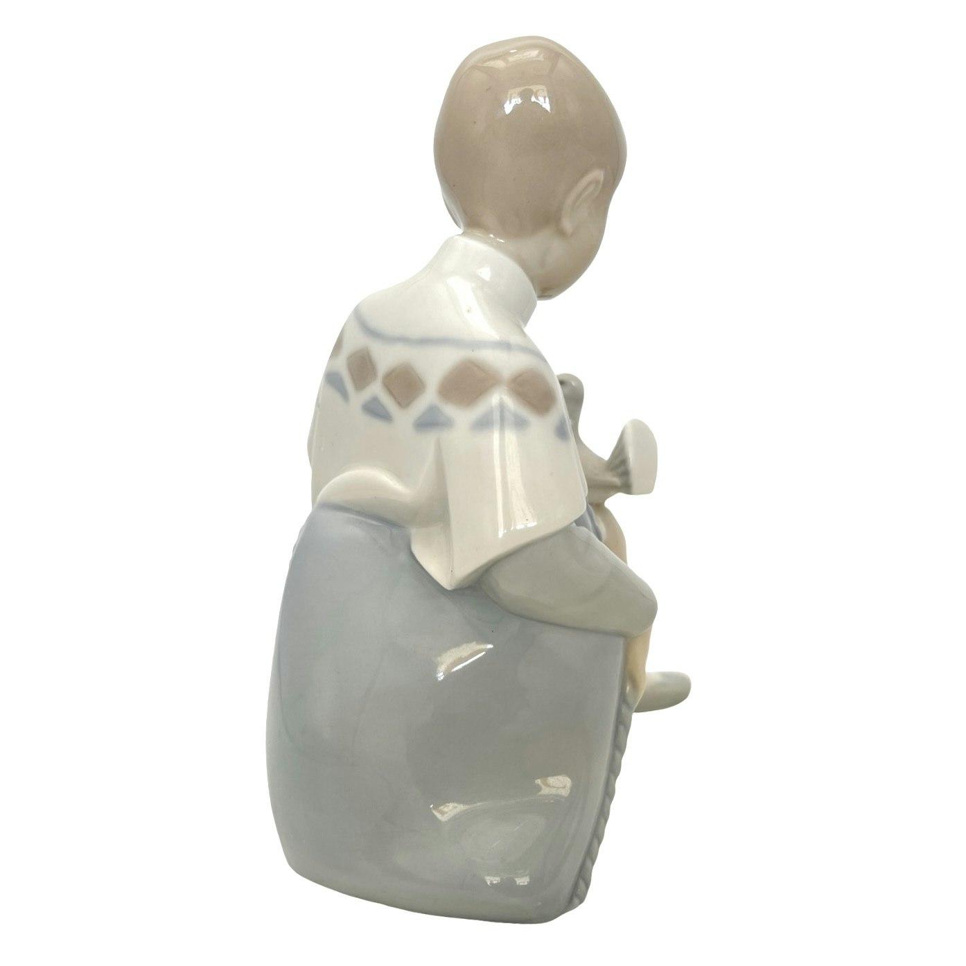 Figurin, Lladro, Pojke med duva, porslin, Spanien