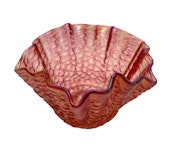 Rote Kunstglasschale