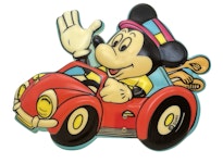 Vintage Mickey Mouse mit Golfschlägern, Disney Lampe