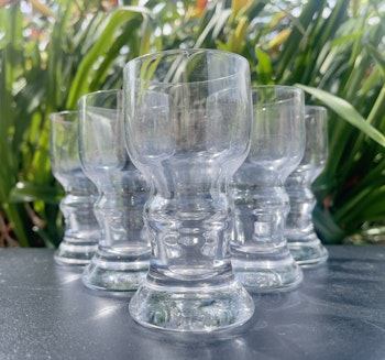6 st. Bertil Vallien. Glas, Gutår, Kosta Boda.