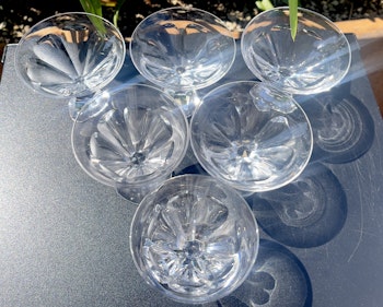 6 st, Likörglas, Art Deco, Boda