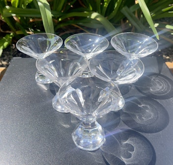6 st, Likörglas, Art Deco, Boda