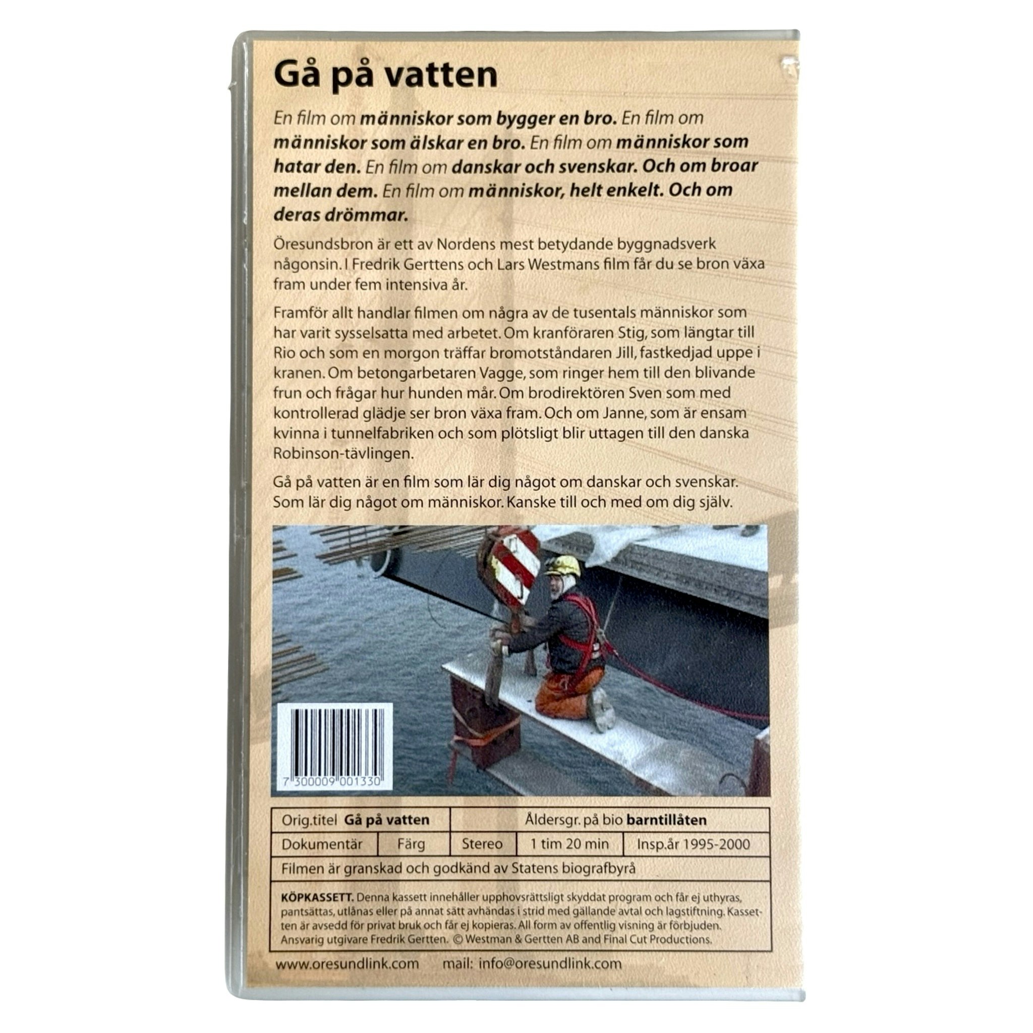Gå på vatten - Dokumentärer, VHS video