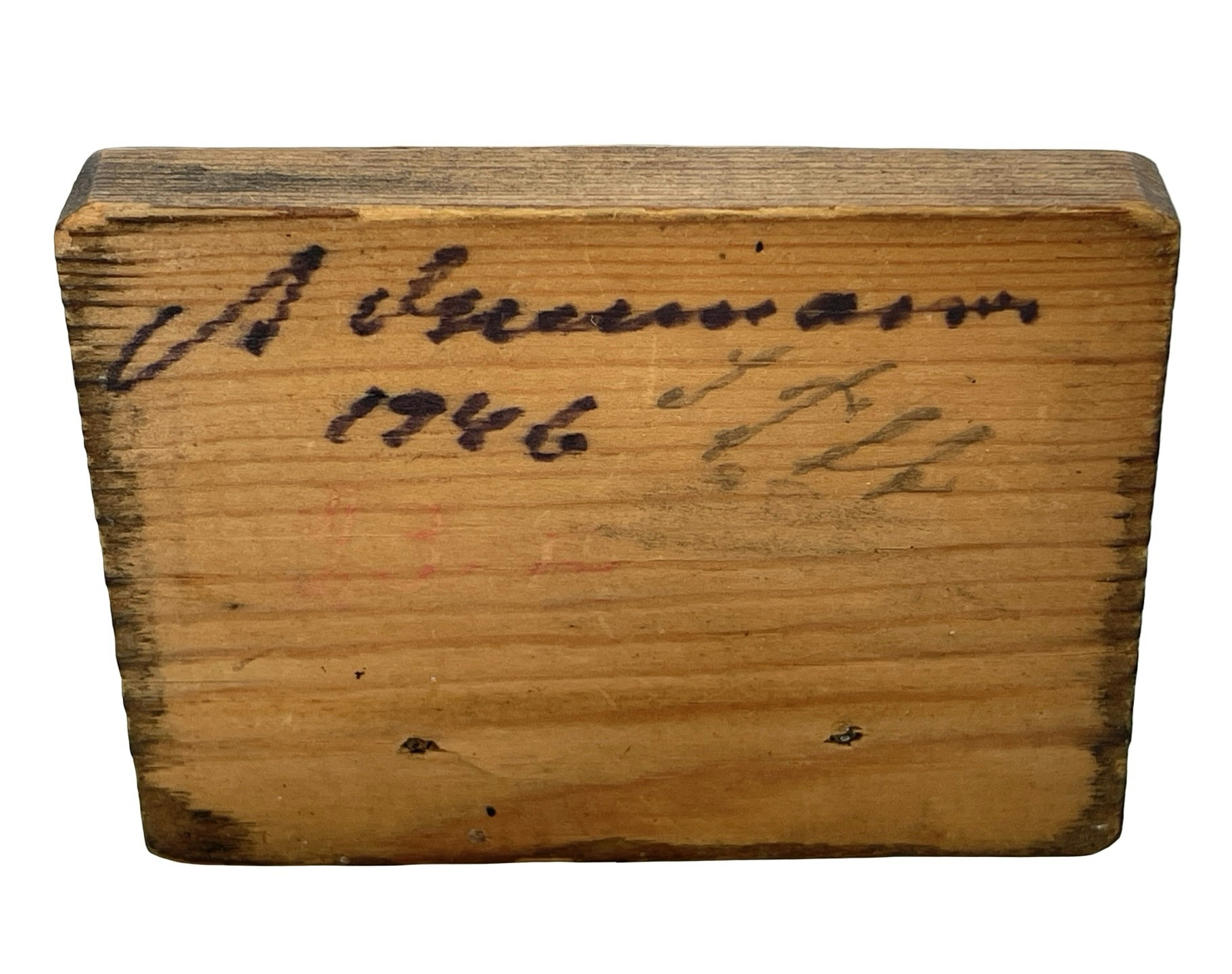 Gunnarsson träfigur, skulptur, Kung - Gustav V på älgjakt, snidat & målat trä, signerad, daterad -46