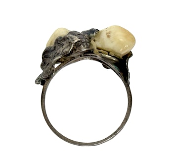 Antique Traditional Grandel Silver Ring