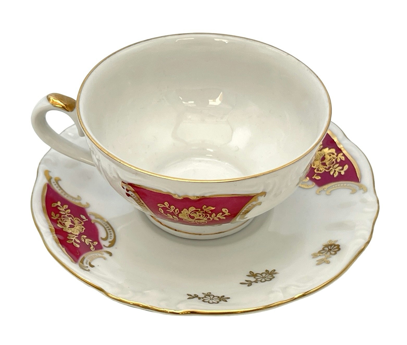 6 st. Vintage Winterling Bavaria, Porslin kaffekoppar med fat