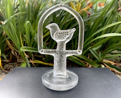 Bertil Vallien - Glasskulptur glasprydnad solfångare fågel, Boda