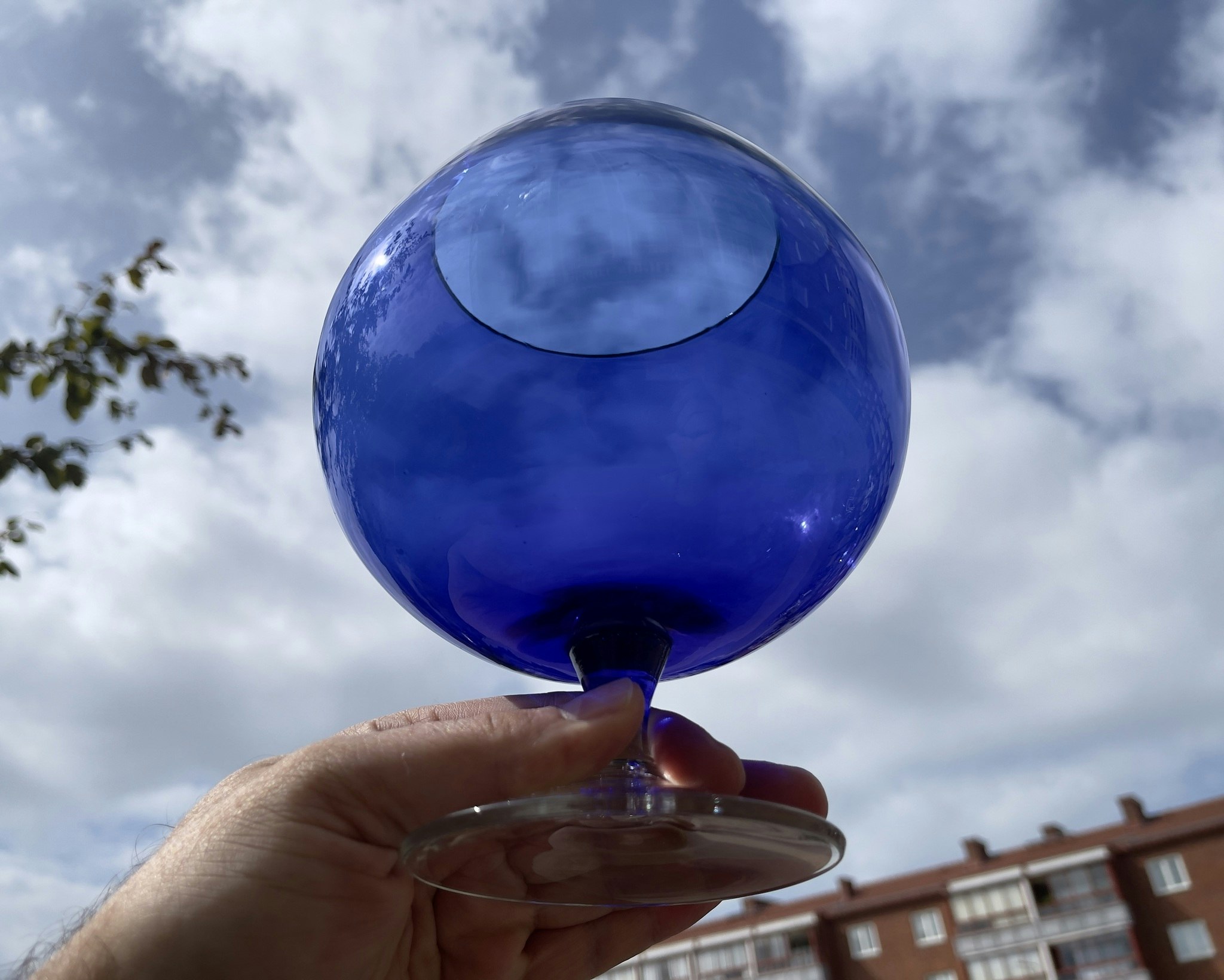 Pokalglas, glasvas på fot
