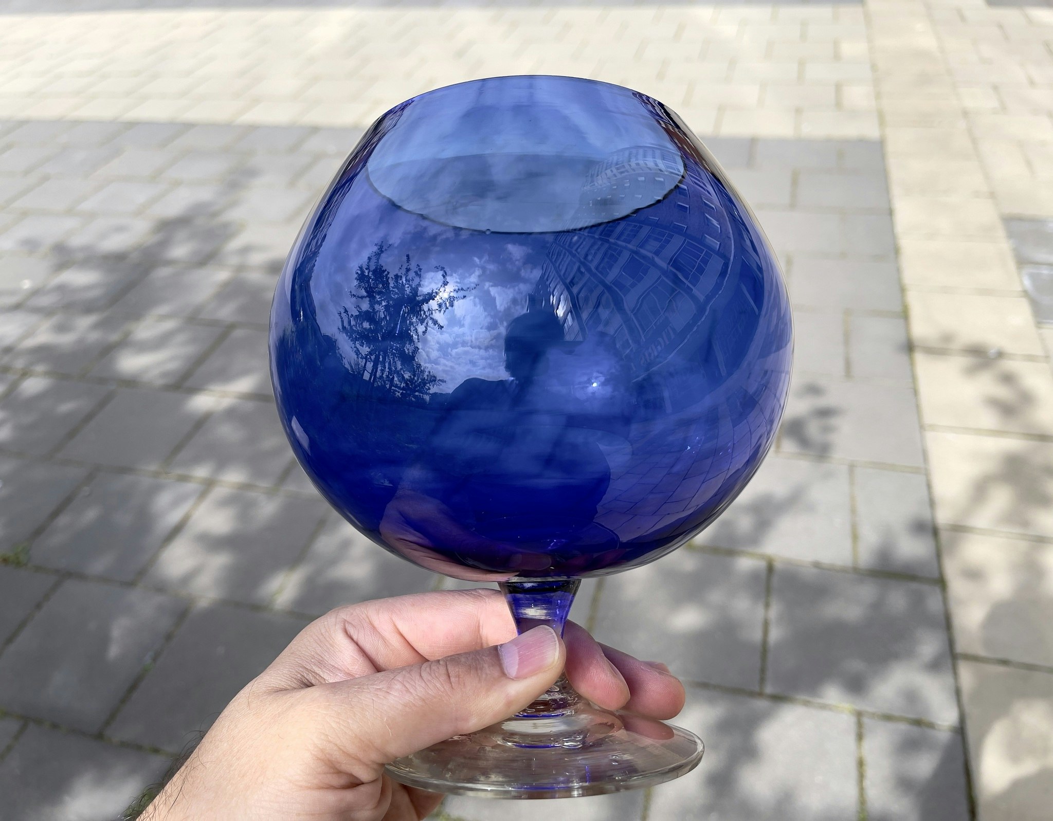 Pokalglas, glasvas på fot