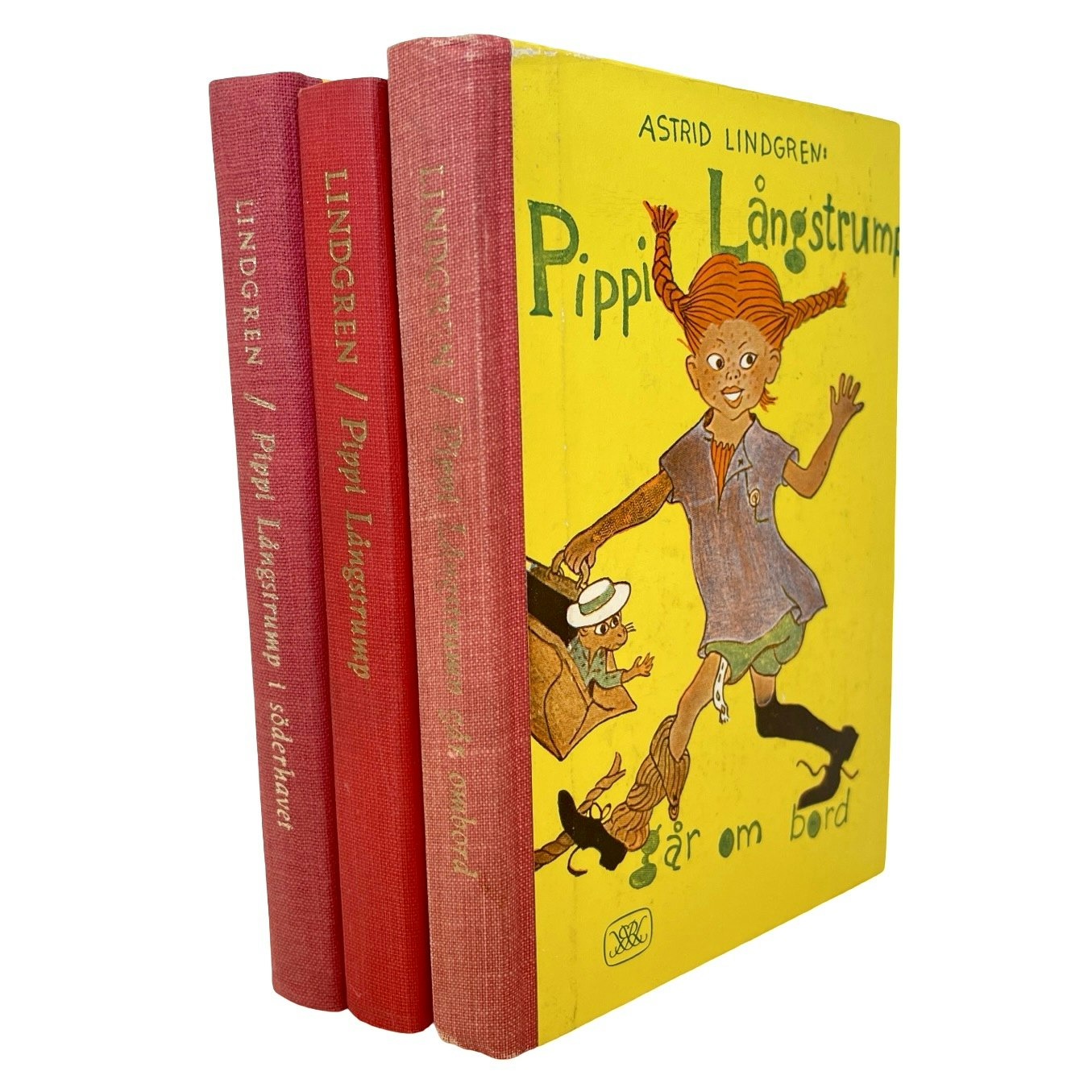 3 BÖCKER - Pippi Långstrump 1969 Astrid Lindgren