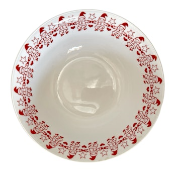 Bawarski świąteczny talerz do zupy z porcelany