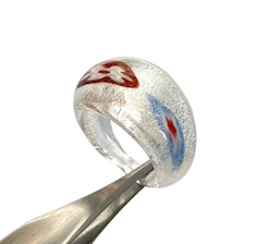 2 st, Vintage Ringar i italiensk Murano glas
