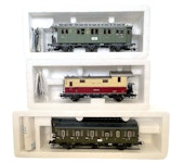 3 kpl, Roco 44508, 4207S, 4213 HO mittakaava, pienoismallin vaunut