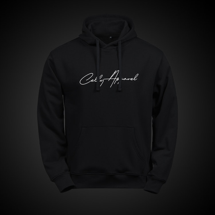CELLY "SCRIPT" HOODIE SVART