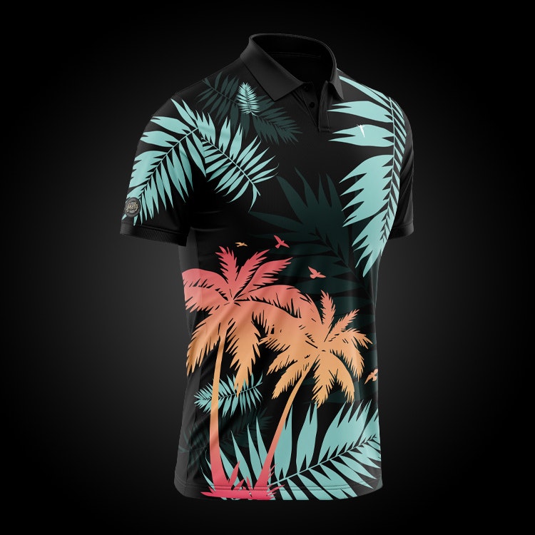 GOLF "TROPICAL BLACK" PIKÉ