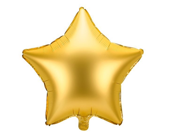 Heliumfylld folieballong - Guld stjärna