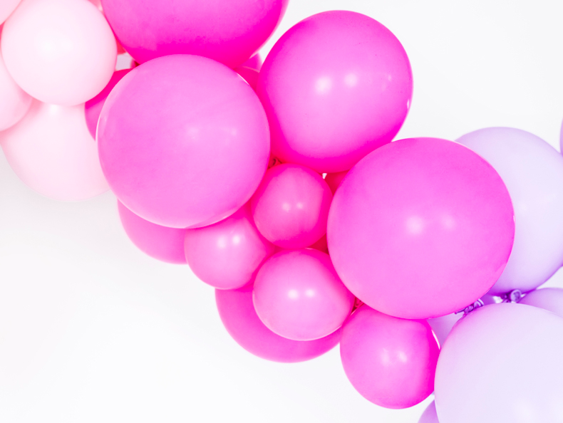 Heliumfylld ballong - Pastell fuchsia