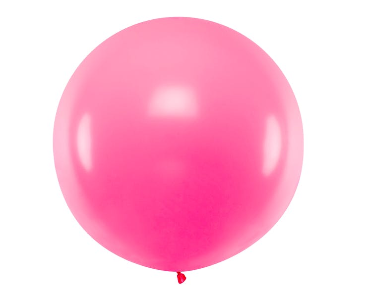 Heliumfylld Jätteballong - Pastelrosa 1m