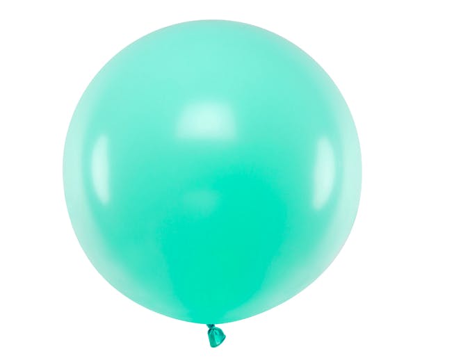 Heliumfylld Jätteballong - Pastell ljusmint 60 cm
