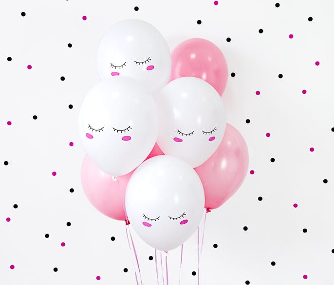 Heliumfylld ballong - Pure white drömmig