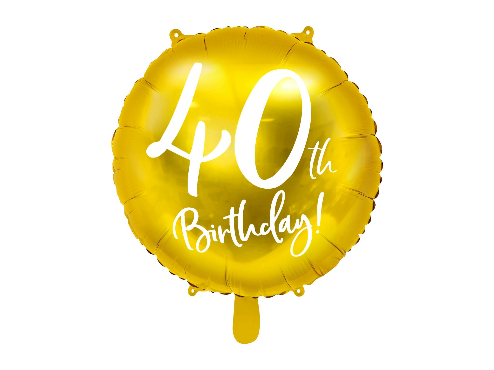 Heliumfylld folieballong - 40th Birthday