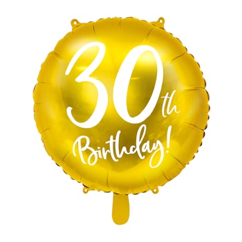 Heliumfylld folieballong - 30th Birthday