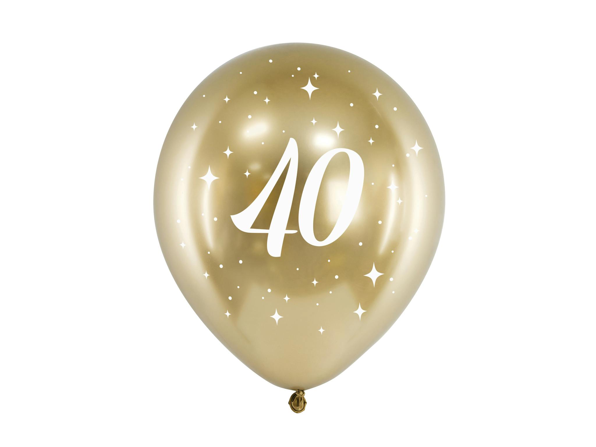 Heliumfylld Guld ballong - 40 år