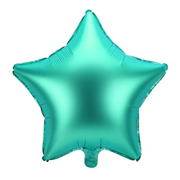 Heliumfylld folieballong - Grön stjärna